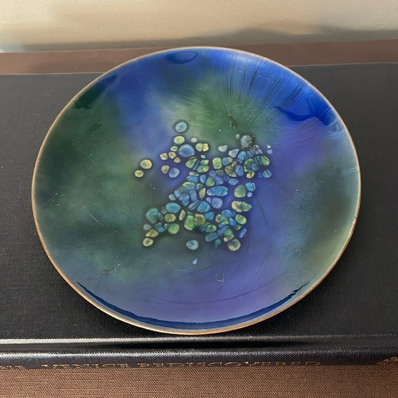 Bovano Other - Bovano Cheshire Connecticut Enamel on Copper Abstract Blue and Green Pate